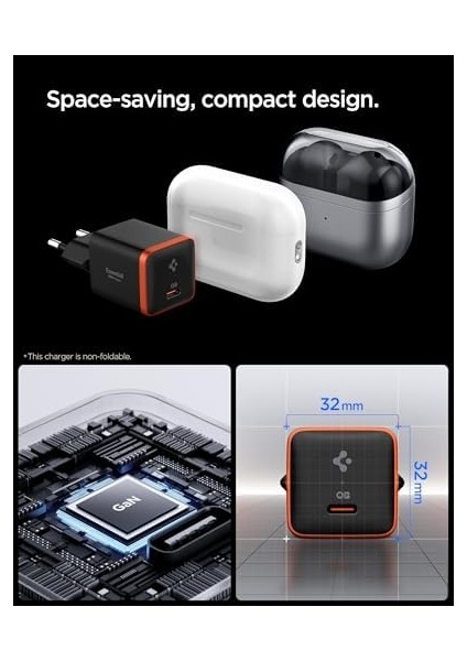 30W Usb-C Ultra Mini Hızlı Şarj Aleti Pps Desteği/ısı Düşürücü Gan Destekli Akım Korumalı Güç Adaptörü,, Ipad, MacBook Type-C - ACH08448 fiyatları