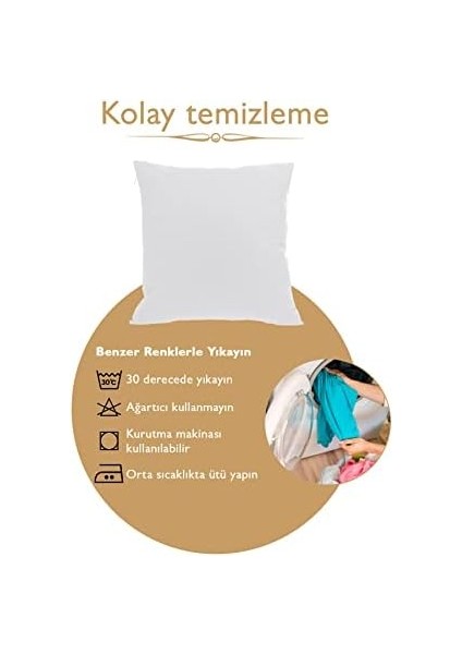 Ölçü Seçenekli 2&apos;li Kırlent Kılıfı Dekoratif Düz Sade Kadife Dokulu Yapılabilir 40X40 cm Beyaz modelleri