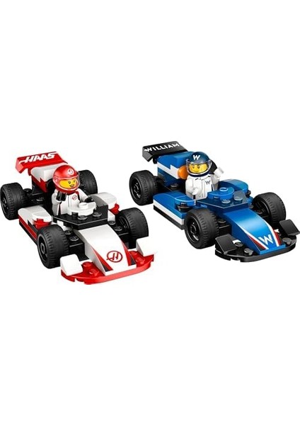 City F1 Williams ve Haas F1 Yarış Arabaları 60464-4 Yaş ve Üzeri Çocuklar Için 2 F1 Pilotu Minifigürü Içeren Yaratıcı Oyuncak Yapım Seti, Doğum Günü Hediyesi (92 Parça) fiyatları