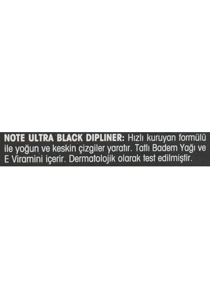 Note Ultra Black Dipliner Keçe Fırça Uçlu fiyatları