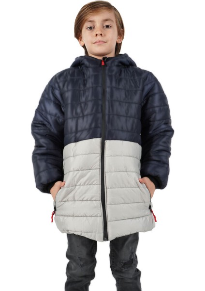 İçi Kürklü Su ve Rüzgar Geçirmez Erkek Çocuk Mont