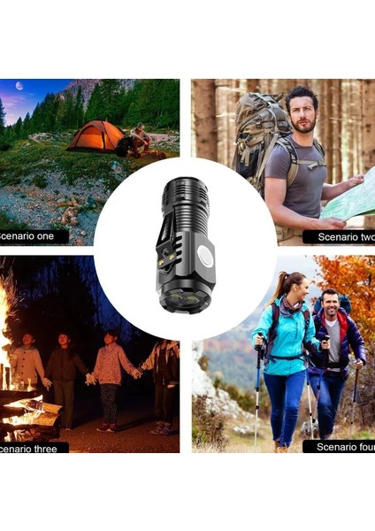 Süper Parlak 500 Lümen LED El | USB Type-C Şarjlı, 5 Modlu 3xe Led, & Klipsli, Kompakt ve Güçlü Işık Kaynağı fiyatları