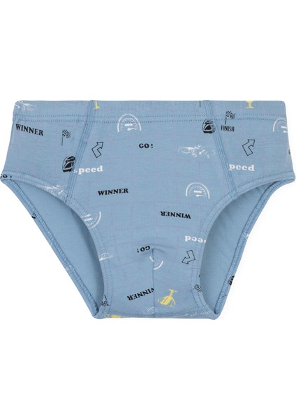 Erkek Çocuk Pamuklu Baskılı Slip Külot 3'lü Paket 3505 Renkli modelleri