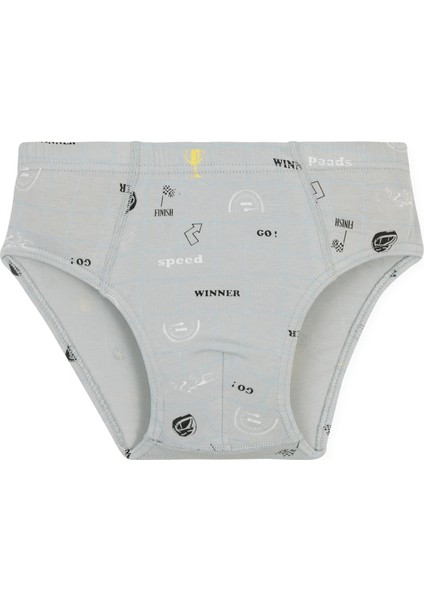 Erkek Çocuk Pamuklu Baskılı Slip Külot 3'lü Paket 3505 Renkli fırsatları