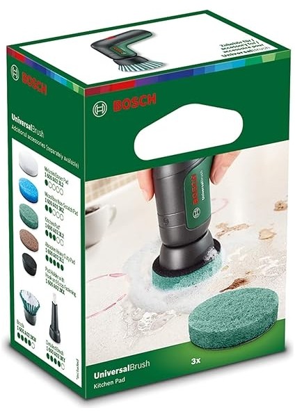 Home And Garden Elektrikli Temizleme Fırçası Universalbrush Için Mutfak Pedi (Karton Pakette 3 Adet) indirimleri