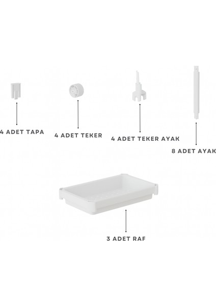 3 Katlı Tekerlekli Çok Amaçlı Banyo & Mutfak Düzenleyici Raf fırsatları