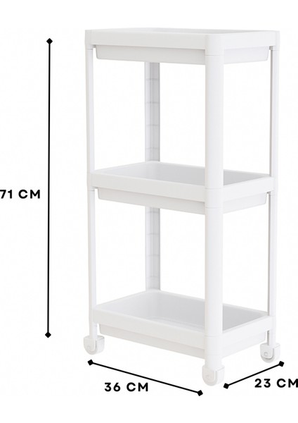 3 Katlı Tekerlekli Çok Amaçlı Banyo & Mutfak Düzenleyici Raf indirimleri