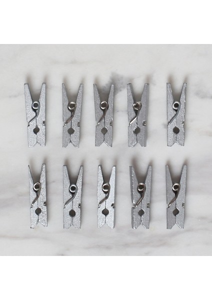 Loren Crafts 10 Lu Gümüş Renk Mini Mandal fiyatları