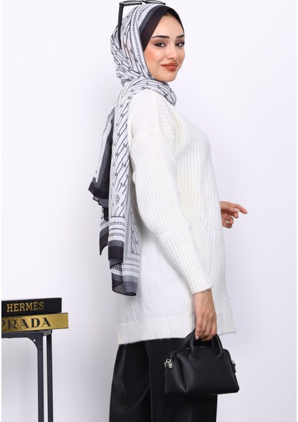 Ekru Bisiklet Yaka Triko Kazak fırsatları