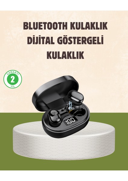 LED Ekranlı Şarjlı Kablosuz Kulak Içi Kulaklık