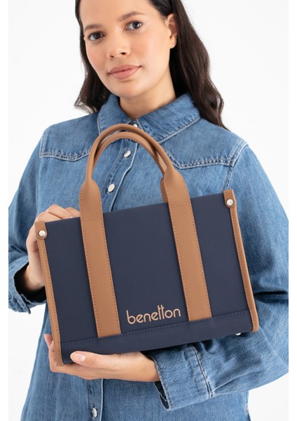 Benetton Kadın Kol Çantası Lacivert-Camel BNT1670