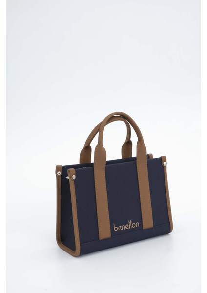 Benetton Kadın Kol Çantası Lacivert-Camel BNT1670 modelleri
