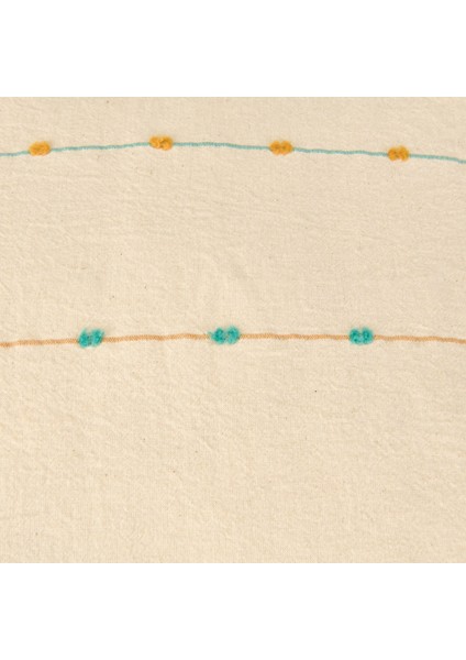 Soft Ipliği Boyalı Kırlent Kılıfı - Ekru / Turkuaz - 45X45 cm fiyatları