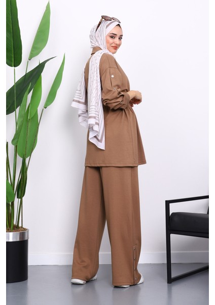 Vizon Çıtçıt Detaylı Tunik Pantolonlu Modal Takım fırsatları