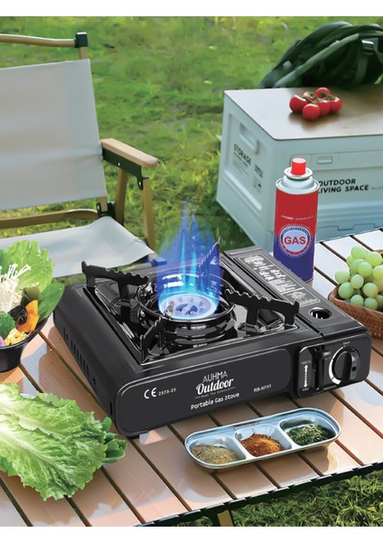RB-KF01 Portatif Kamp Ocağı 2.3kw Siyah | Taşınabilir Tekli Gazlı Ocak | Rüzgar Geçirmez, Piknik, Kamp, Bahçe, Tekne Kullanımı Için fırsatları