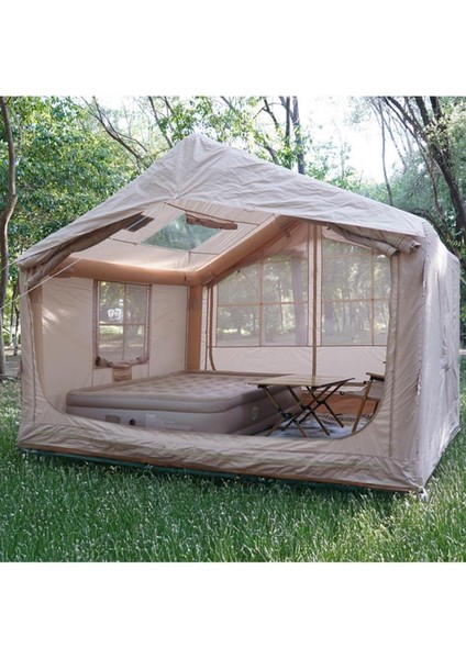 210D Oxford Soba Baca Çıkışlı Şişme Çadır 300X250XH220CM + Pompa Dahil