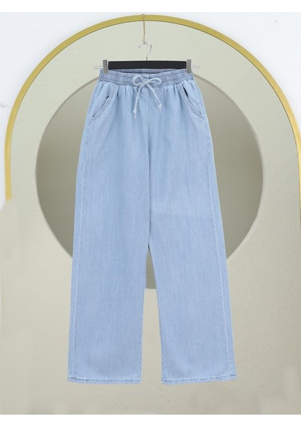 Beli Lastikli Cepli Bol Paça Kot Pantolon modelleri