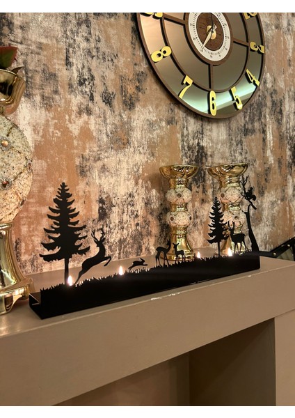 Mutlu Hayvanlar Temalı Dekoratif Metal Şamdan Mumluk modelleri