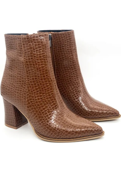 Zivara Kadın Kroko Bot Sivri Burun Modern ve Şık Tasarım