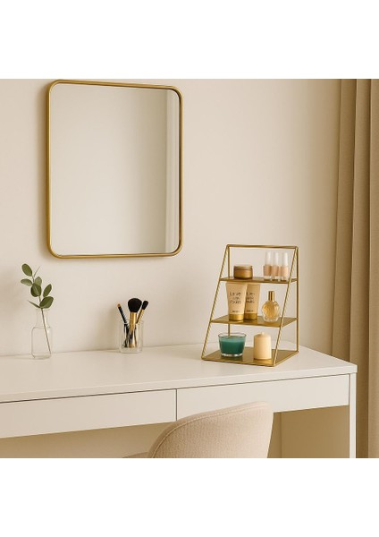 Metal Makyaj Organizeri, Metal Raf, Makyaj ve Kozmetik Düzenleyici, Metal Organizer