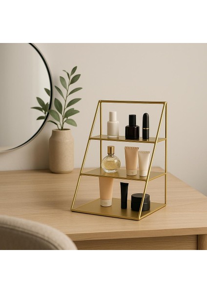 Metal Makyaj Organizeri, Metal Raf, Makyaj ve Kozmetik Düzenleyici, Metal Organizer indirimleri