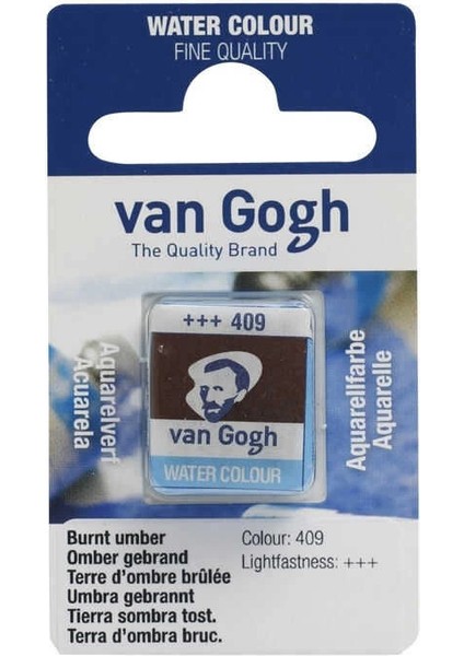Van Gogh 1/2 Tablet Sulu Boya 409 Burnt Umber