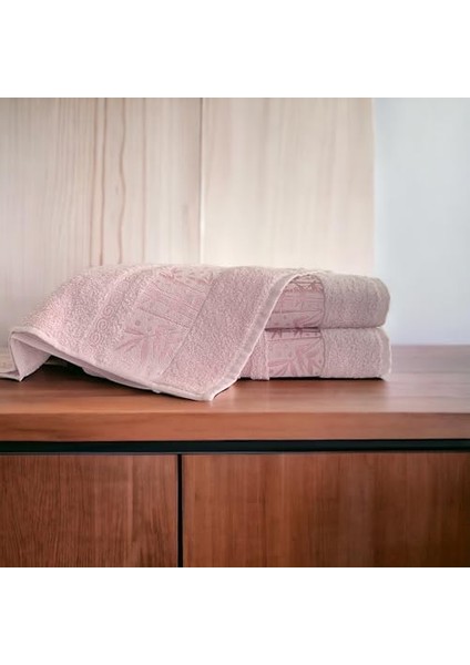 %100 Bambu Havlu Takımı Vücut Havlusu 90X145 Cm, Baş Havlusu 50X85 Cm, Ekstra Yumuşaklık (Pembe) fiyatları
