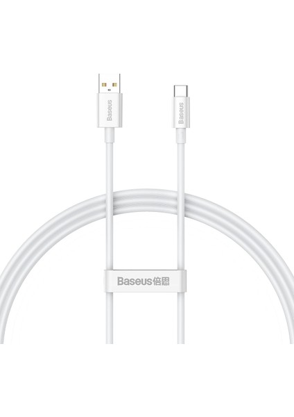 Hızlı Şarj Özellikli Type-C Kablo 100W, 1 Metre, Beyaz