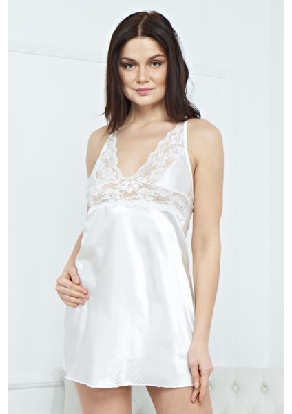 Kadın Şık Saten Gecelik Takım - Meleners