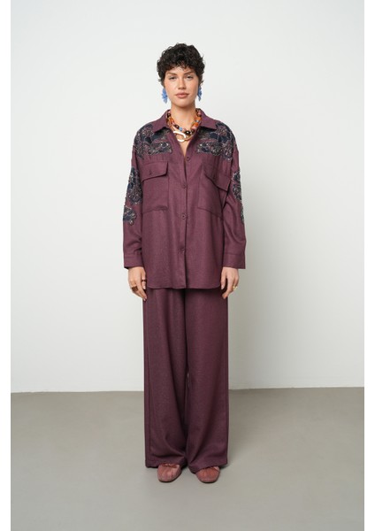 Kadın Nakış Işlemeli ve Boncuk Işlemeli Düz Renk Ceket modelleri