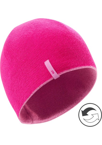 Çocuk Çift Taraflı Kayak Beresi - Pembe modelleri
