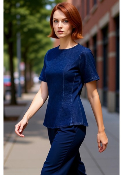 Kadınlar Için Denim Bluz Şık ve Fonksiyonel Günlük ve Ofis Stili Kaliteli Şık Rahat Modern fırsatları