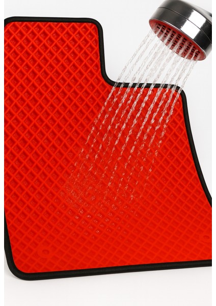 Toyota Yaris 2013-2019 Aracınıza Özel Eva Paspas Kırmızı Siyah | Kaymaz ve Yıkanabilir Taraftar Oto Paspas