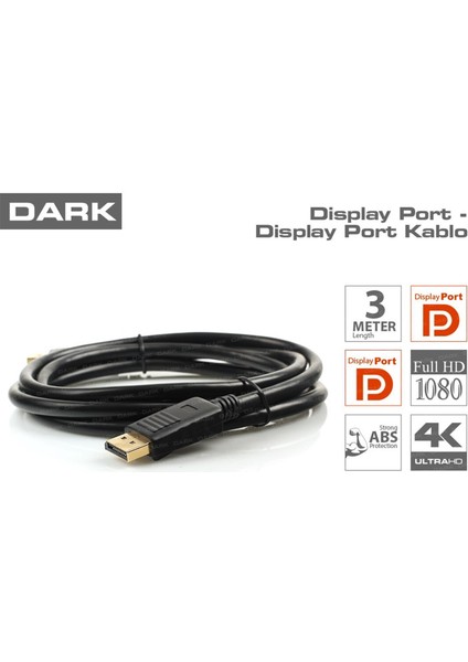 DK-CB-DPL300 3mt Display Erkek To Display Erkek