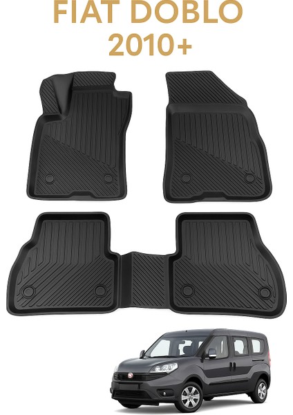 Fiat Doblo 2010+ Uyumlu 3D Oto Paspas Premium