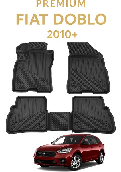 Fiat Doblo 2010+ Uyumlu 3D Oto Paspas Premium modelleri