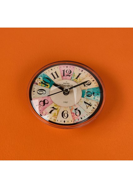 Yuvarlak Mıknatıslı Buzdolabı Saati - Asorti - 10 cm
