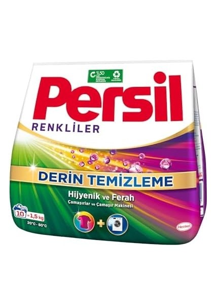 Persil Toz Çamaşır Deterjanı 1,5 kg 10 Yıkama Renkli, Renkliler 1.5kg