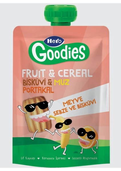 Bfs Hero Goodies Muz Portakal Bisküvi Havuç 100 gr