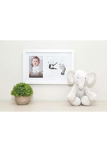 Pear Bebek El Izi ve Ayak Izi Çerçevesi, Cinsiyet-Nötr Bebek Baskı Çerçevesi, Kız Veya Erkek Bebek Baskı Resim Çerçevesi, Beyaz modelleri