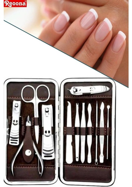 Çantalı Tırnak Makası Cımbız Törpü 12 Parça Manikür Pedikür Seti modelleri