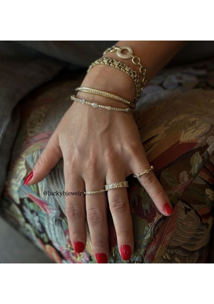 Alt/ 14 K Altın Kaplama Kelepçe