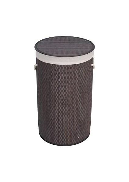 El Yapımı Hasır Katlanır Çamaşır Sepeti Yuvarlak 55 Litre (35CM*35CM*61CM), Malzemeden Üretilmiş Çamaşırlık (Gri) fiyatları