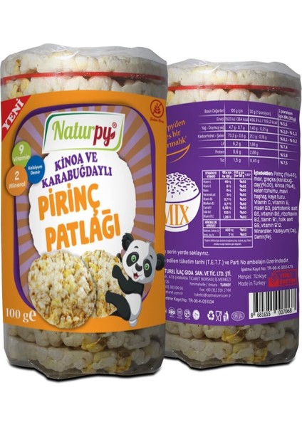 Naturpy Kinoalı & Karabuğdaylı Pirinç Patlağı 100 gr