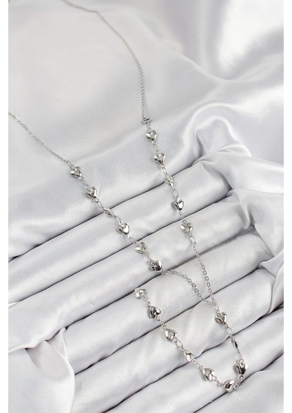 Bfs Pirinç Zirkon Taşlı Kalp Model Gümüş Renk Y Kolye fiyatları