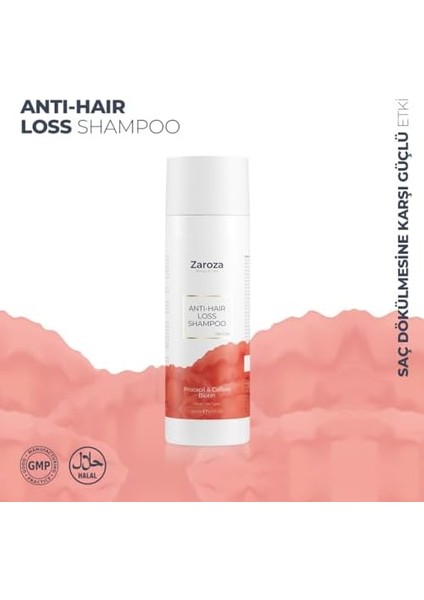 Zaroza Saç Dökülmesine Karşı Şampuan, Erkekler ve Kadınlar Için Dht Engelleyici Şampuan, Biotin, Kafein, Procapil ile Besleyici ve Saç Kalınlaştırıcı - Sülfatsız - Incelen Saçlar Için Sağlıklı Büyüme