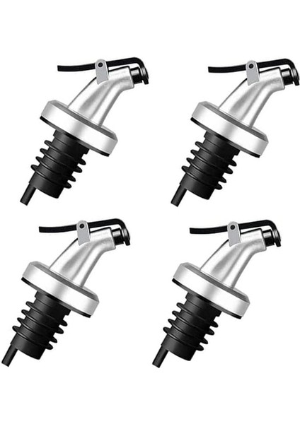 4 Adet Yağdanlık Tıpası Damlatmaz Şişe Ucu Dökme Ağızlığı Yağlık Sirkelik Sızdırmaz Kapaklı Tapa