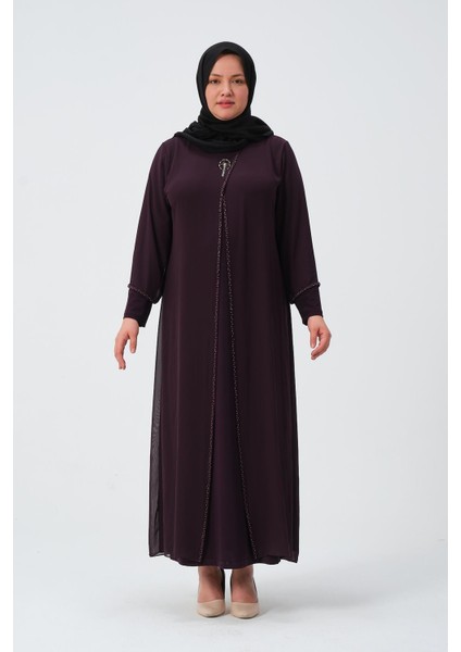 Benay Kadın Büyük Beden Şifon Anne Abiye