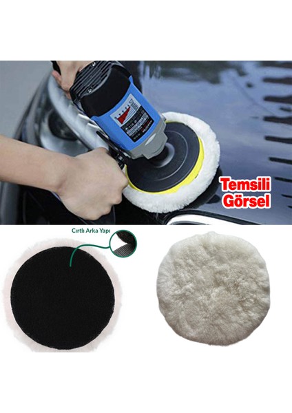 Koyun Postu Pedi Ø 125 mm + Cırt Taban + M14 Pasta Cila Polisaj Kuzu Postu Yünü Keçesi ( 3'lü Set) modelleri