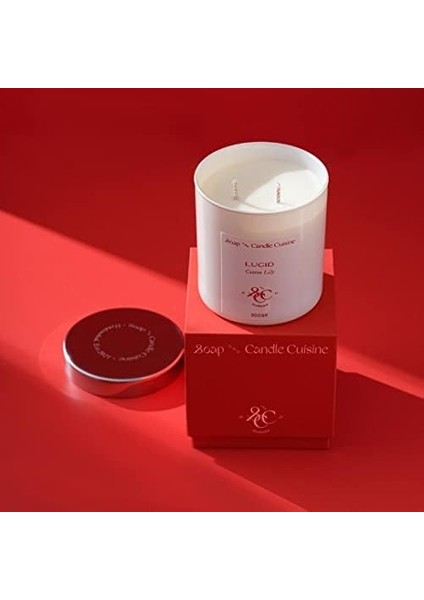 And Candle Cuisine El Yapımı Soya Mumu, Lily Kokulu Ekru Cam MUM,%100 Vegan, Eco-Friendly | 300 gr • 11OZ modelleri